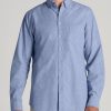 Men American Tall Button Shirts | Washed Oxford Shirt For Tall Men In Dark Sky Blue