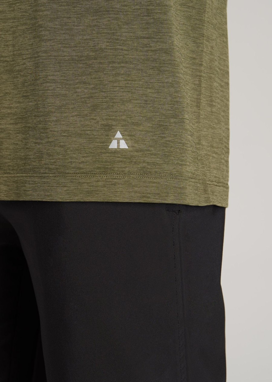 Men American Tall Tees + Tanks | A.T. Performance Modern-Fit Athletic Jersey Tall Tee In Olive Mix