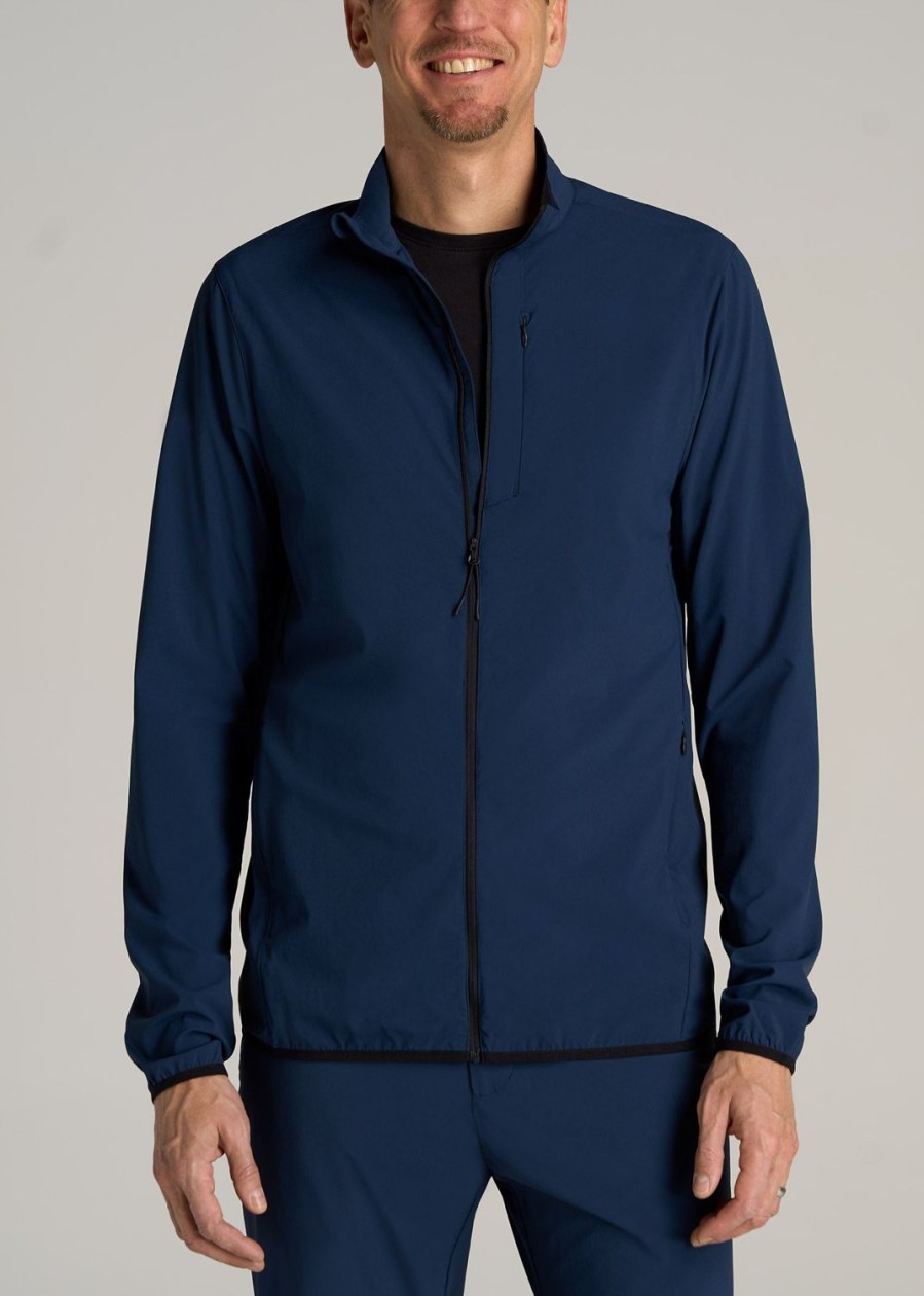 Men American Tall Jackets + Coats | Tall Men'S Softshell Jacket For Outdoor Training In Marine Navy