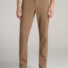 Men American Tall Pants + Chinos | Tapered-Fit Traveler Pants For Tall Men In Russet Brown