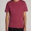 Men American Tall Tees + Tanks | The Everyday Regular-Fit Crewneck Tall Men'S T-Shirt In Garnet Red