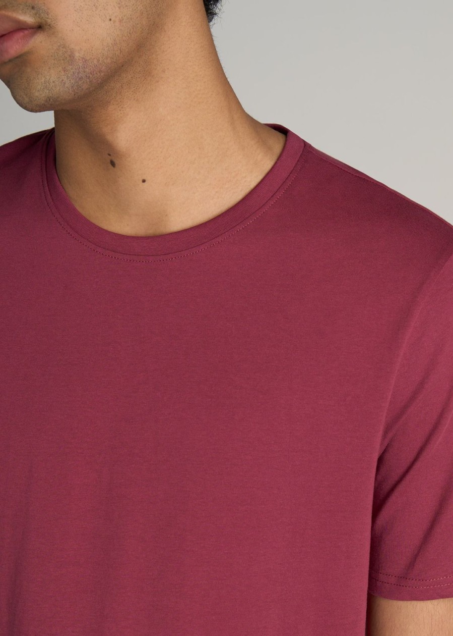 Men American Tall Tees + Tanks | The Everyday Regular-Fit Crewneck Tall Men'S T-Shirt In Garnet Red