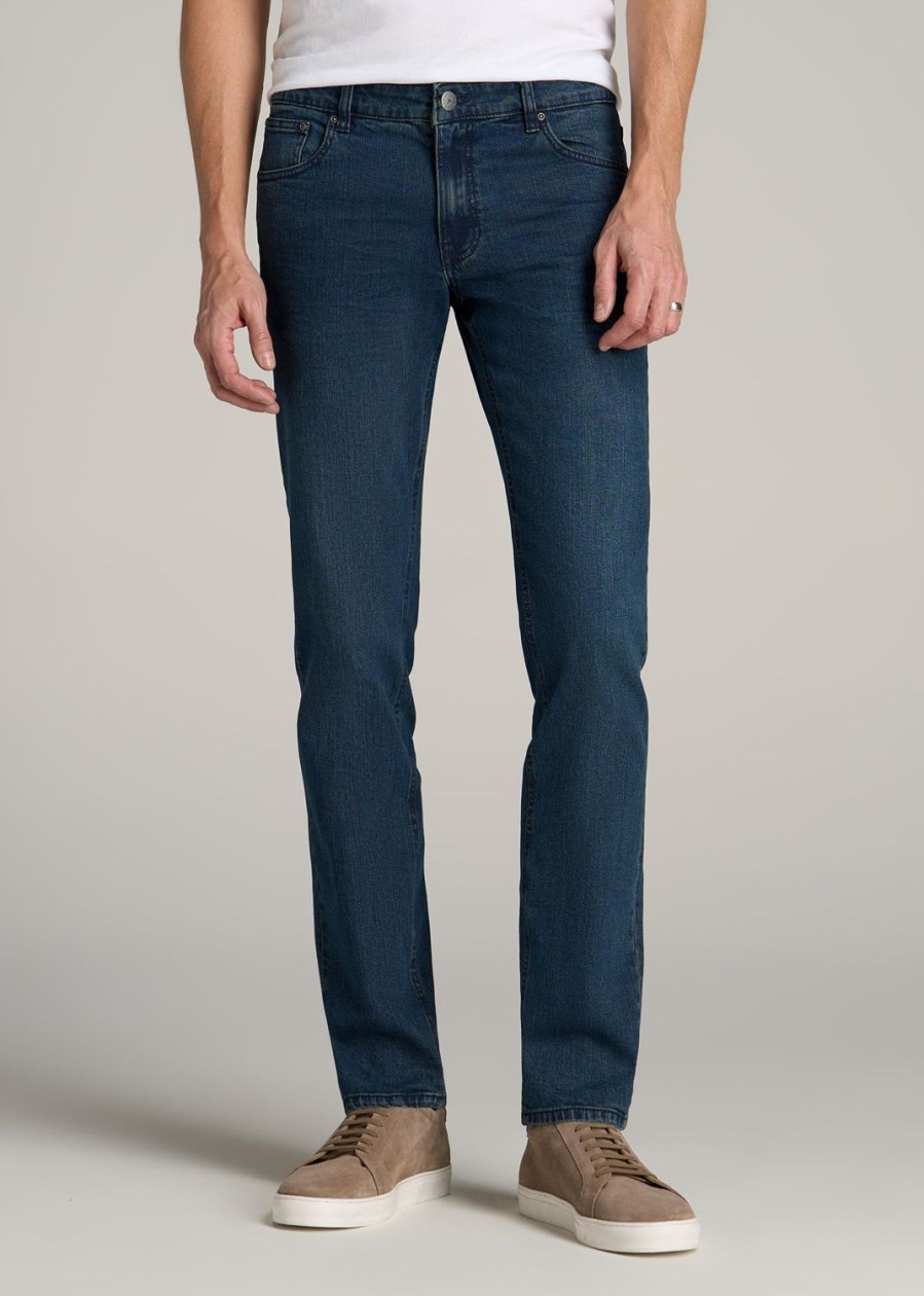 Men American Tall Jeans | Carman Tapered Jeans For Tall Men In Coastal Blue