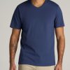 Men American Tall Tees + Tanks | The Everyday Regular-Fit V-Neck Tall Men'S T-Shirt In New Navy