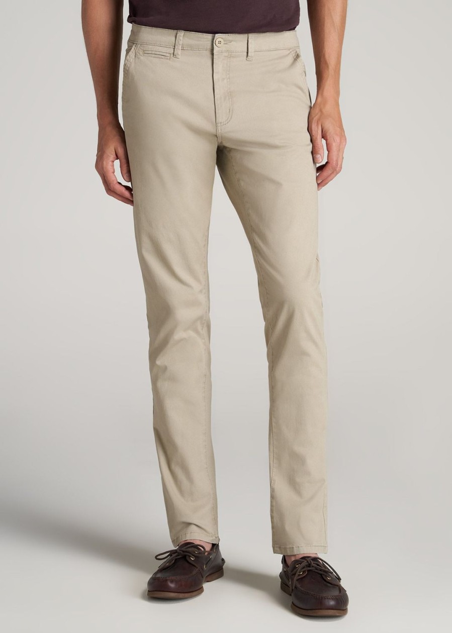 Men American Tall Pants + Chinos | Carman Tapered Chinos In Pants For Tall Men Desert Khaki