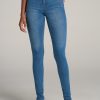 Women American Tall Jeans + Denim | Sarah Mid Rise Skinny Tall Women'S Jean In Bright Mid Blue