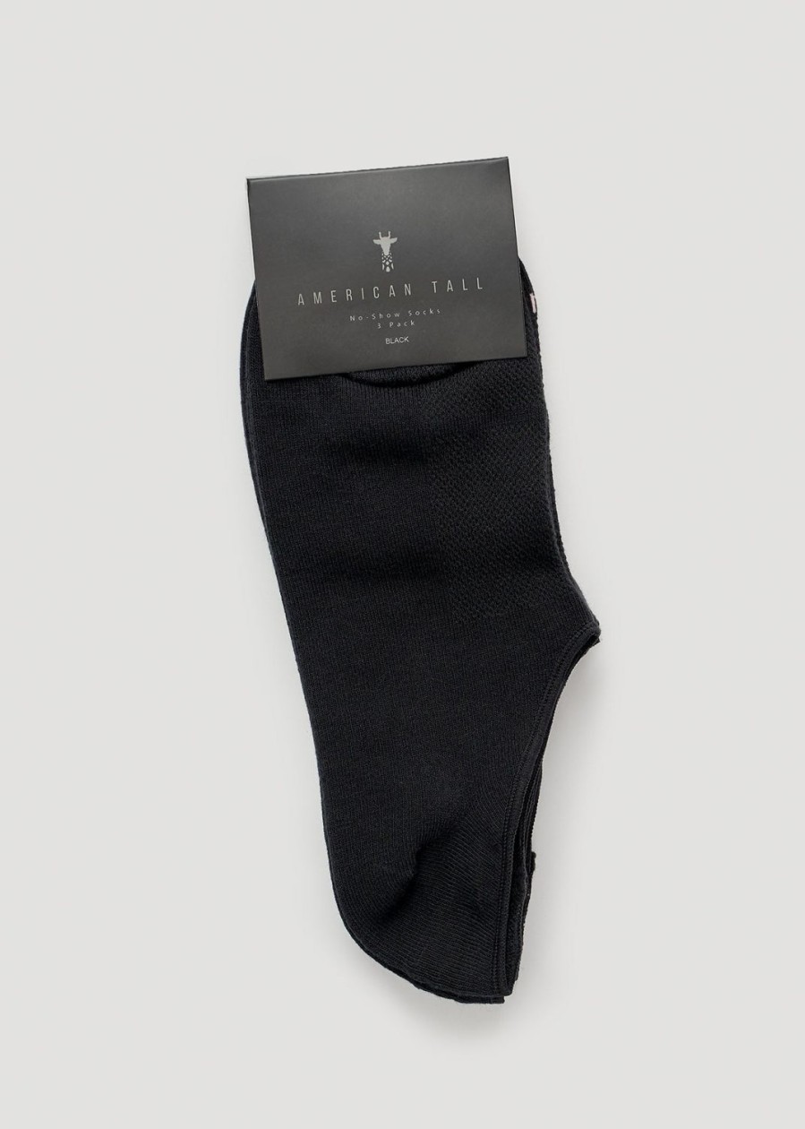 Women American Tall Socks | Women'S No-Show Socks (X-Large Size: 10-13) | Black 3 Pack