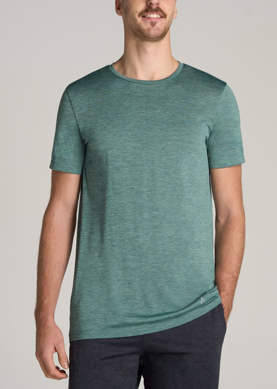 Men American Tall Tees + Tanks | A.T. Performance Modern-Fit Athletic Jersey Tall Tee In Green Mix