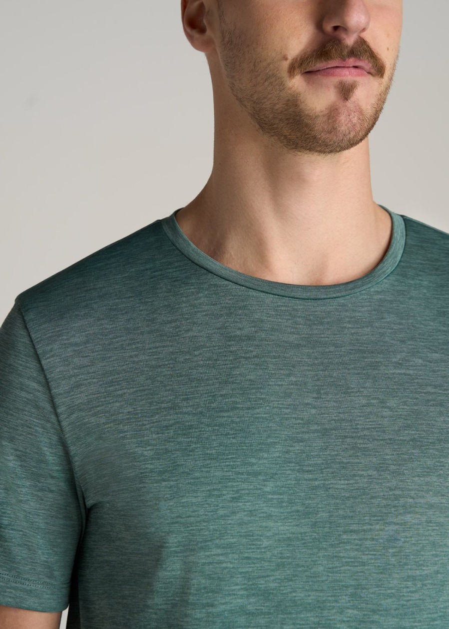 Men American Tall Tees + Tanks | A.T. Performance Modern-Fit Athletic Jersey Tall Tee In Green Mix