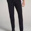 Men American Tall Athletic Pants | Microsanded French Terry Sweatpants For Tall Men In Black