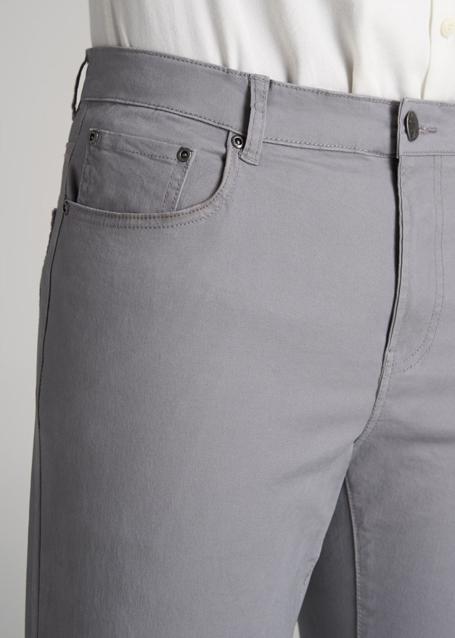 Men American Tall Pants + Chinos | Dylan Slim Fit Five-Pocket Pants In Pants For Tall Men Pebble Grey