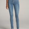 Women American Tall Jeans + Denim | Georgia High Rise Skinny Tall Women'S Jean In Monaco Faded