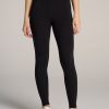 Women American Tall Athletic Pants | Women'S Tall Cotton Leggings In Black