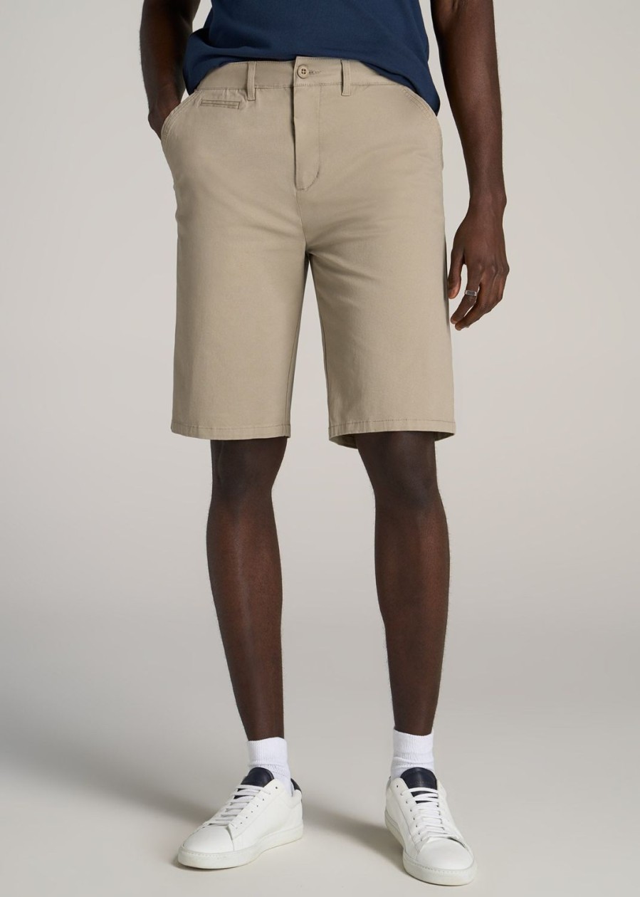 Men American Tall Shorts | Chino Shorts For Tall Men In Desert Khaki