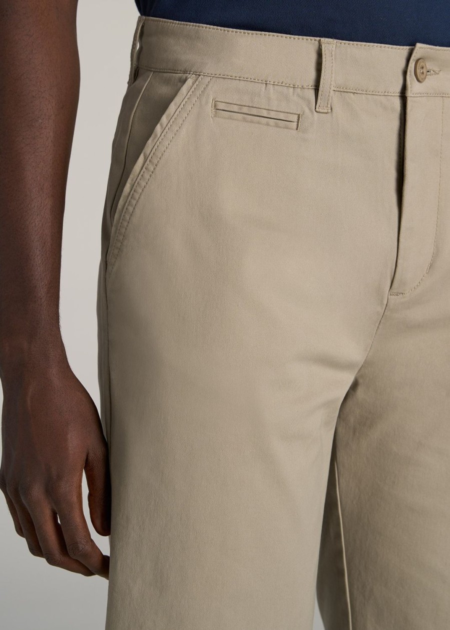 Men American Tall Shorts | Chino Shorts For Tall Men In Desert Khaki