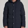 Men American Tall Jackets + Coats | American Tall X Point Zero Long Quilted Men'S Tall Parka In Navy