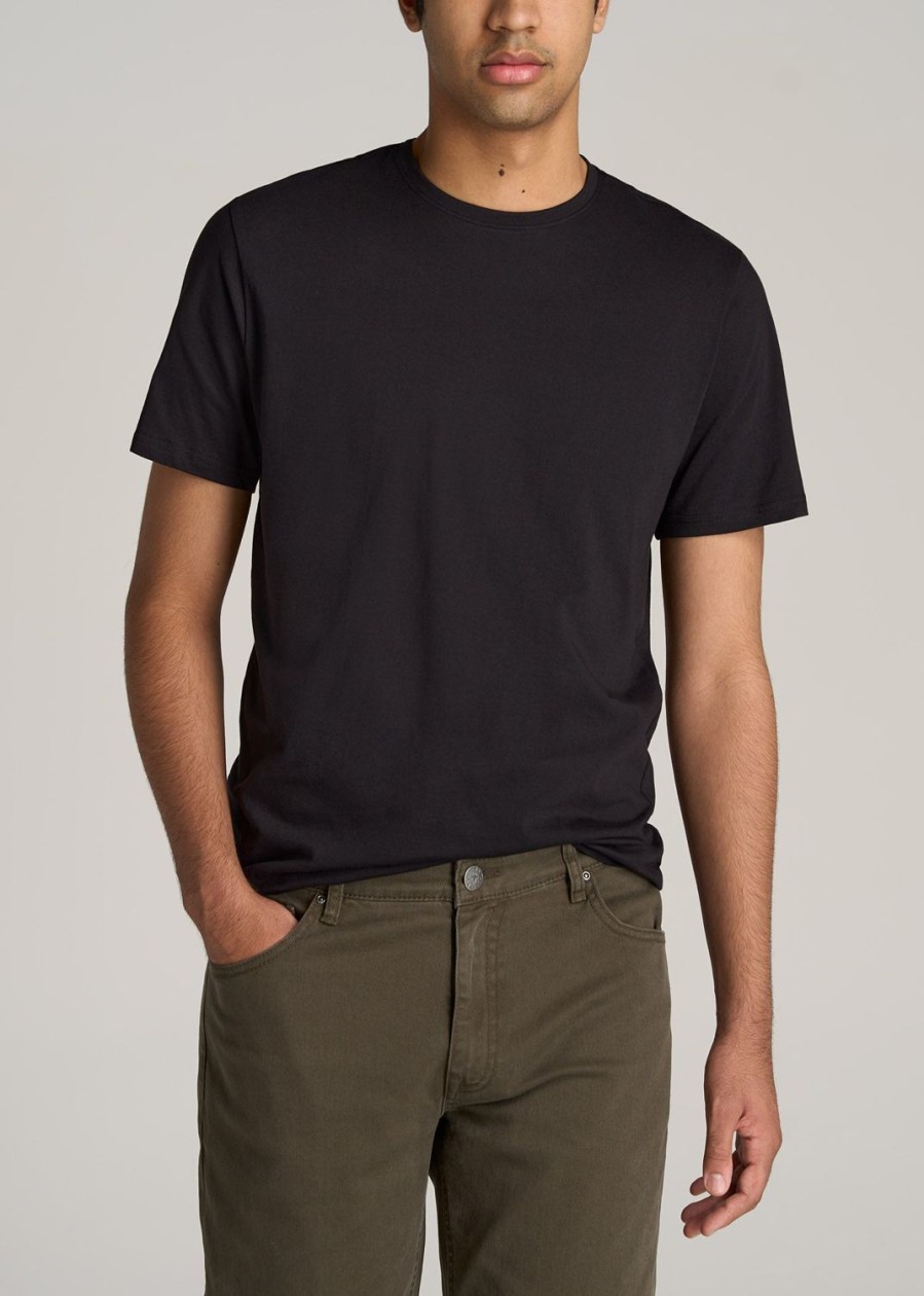 Men American Tall Tees + Tanks | The Everyday Regular-Fit Crewneck Tall Men'S T-Shirt In Black