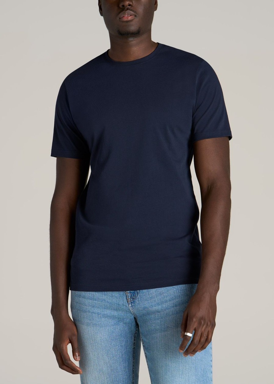 Men American Tall Tees + Tanks | The Everyday Regular-Fit Crewneck Tall Men'S T-Shirt In Evening Blue