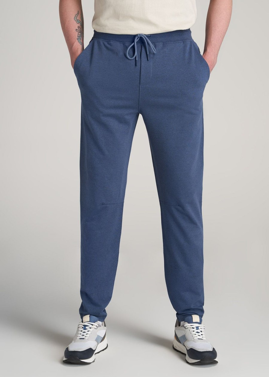 Men American Tall Athletic Pants | A.T.Performance French Terry Sweatpants For Tall Men In Tech Navy Mix