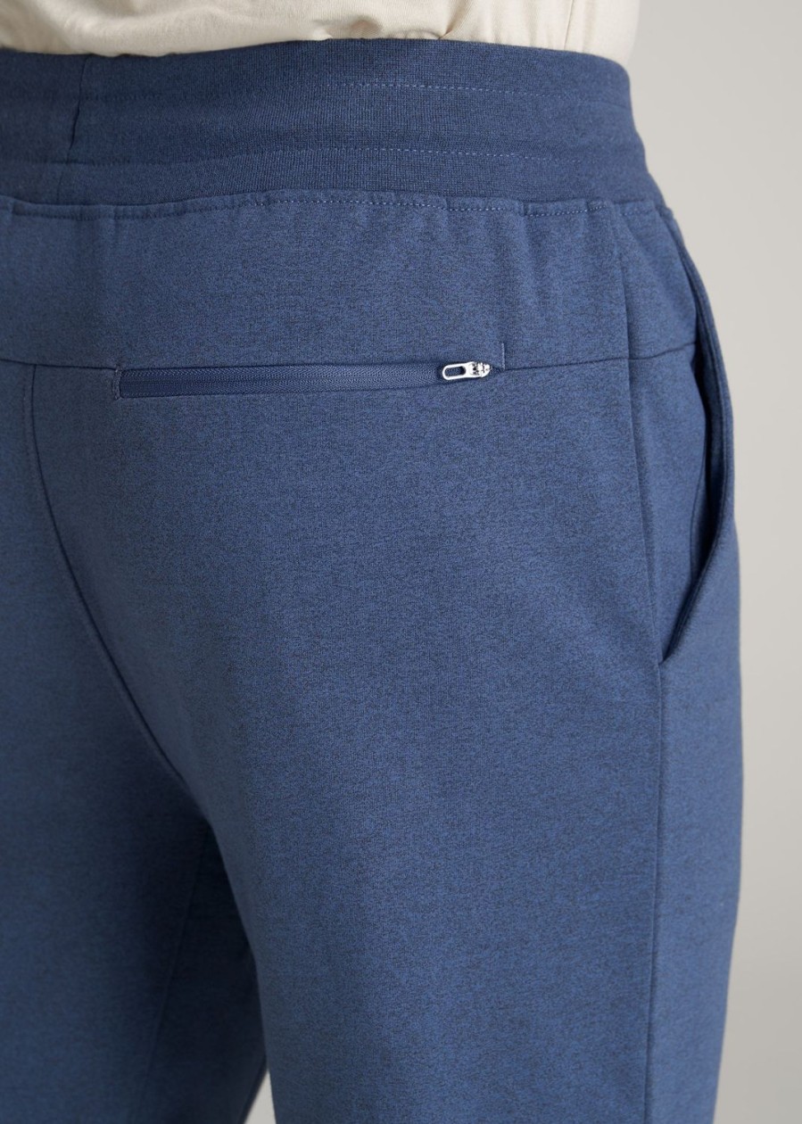 Men American Tall Athletic Pants | A.T.Performance French Terry Sweatpants For Tall Men In Tech Navy Mix