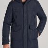 Men American Tall Jackets + Coats | American Tall X Point Zero Tall Men'S Parka In Navy