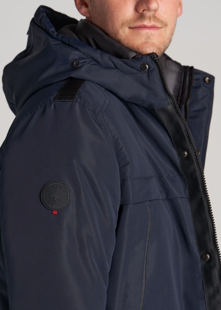 Men American Tall Jackets + Coats | American Tall X Point Zero Tall Men'S Parka In Navy