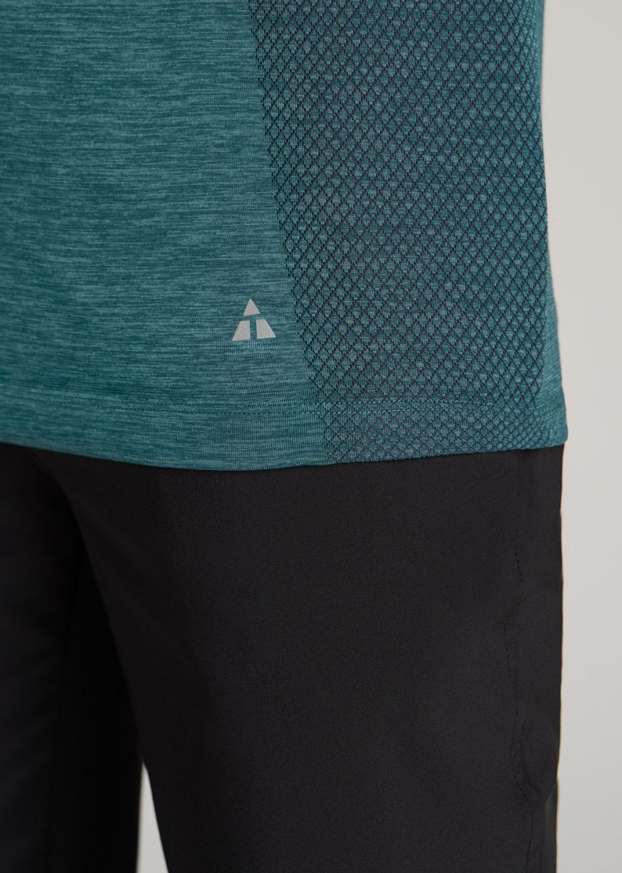 Men American Tall Tees + Tanks | A.T. Performance Modern-Fit Engineered Athletic Tall Tee In Teal Mix