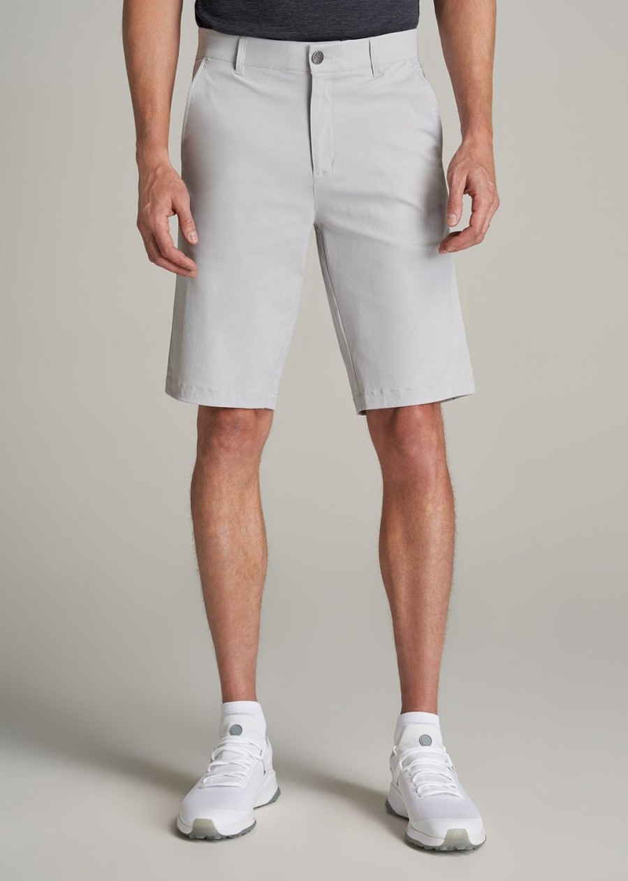 Men American Tall Shorts | Traveler Chino Shorts For Tall Men In Light Grey