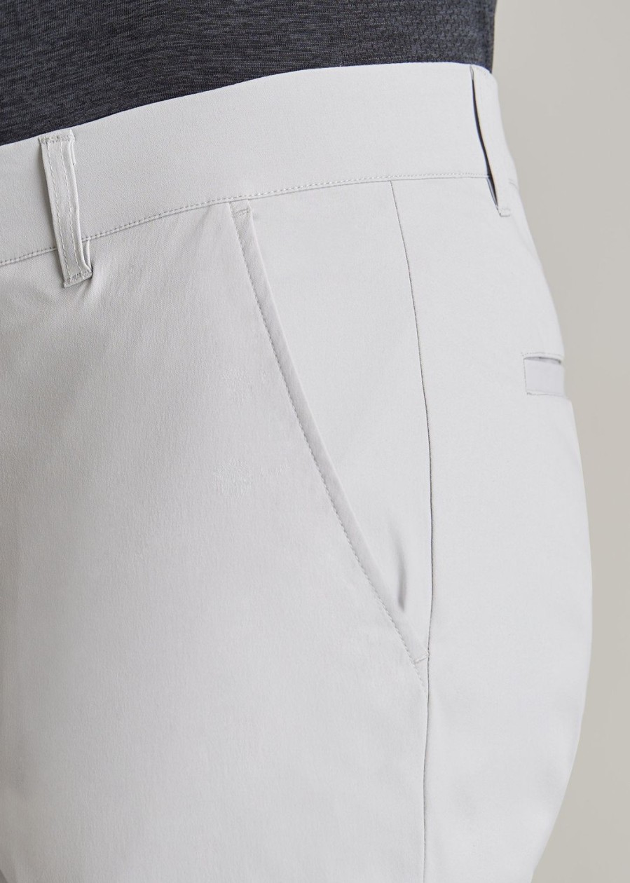 Men American Tall Shorts | Traveler Chino Shorts For Tall Men In Light Grey