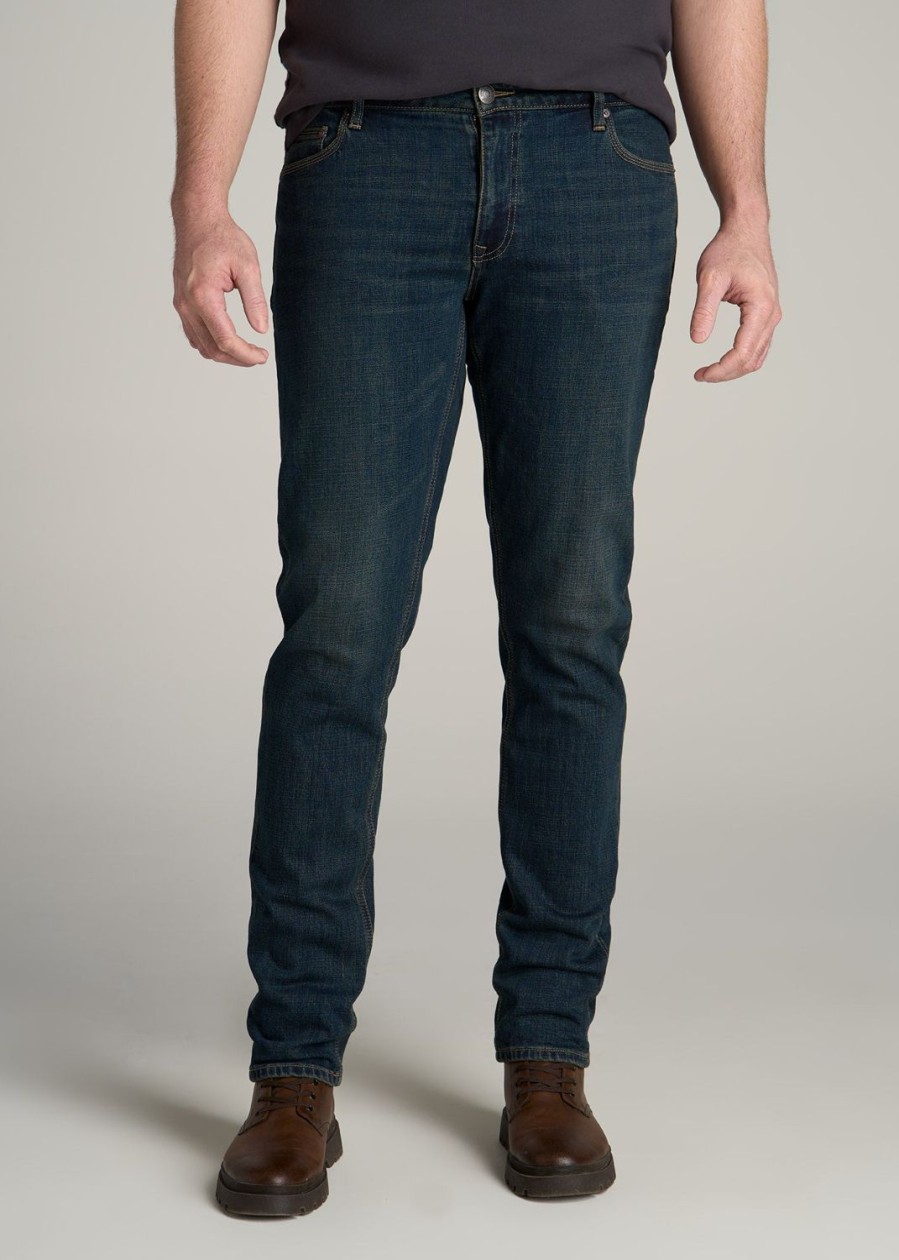 Men American Tall Jeans | Lj&S Tapered Jeans For Tall Men In Mechanic Blue