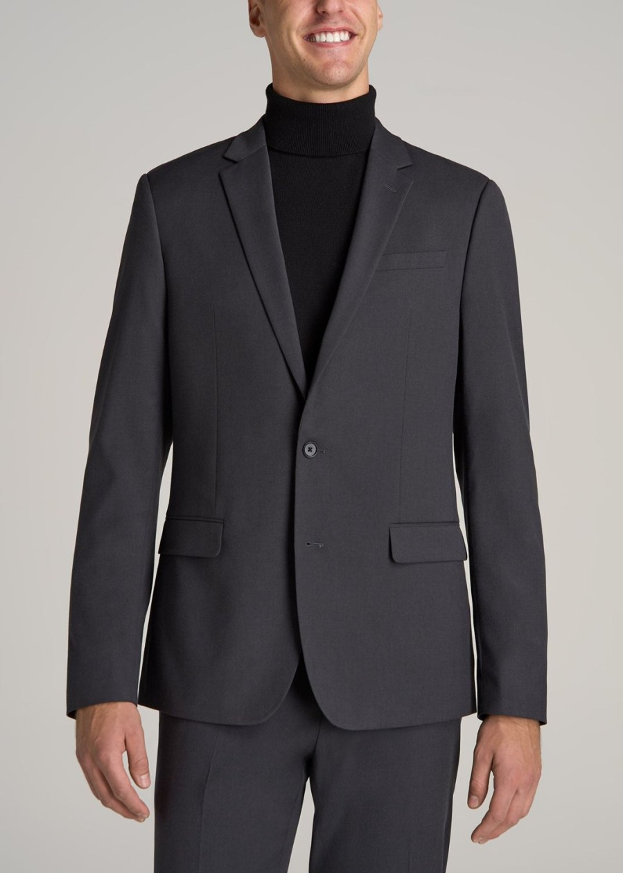 Men American Tall Jackets + Coats | Suit Jacket For Tall Men In Mid Grey