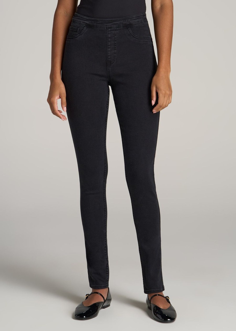 Women American Tall Jeans + Denim | Women'S Tall Jeggings In Washed Black