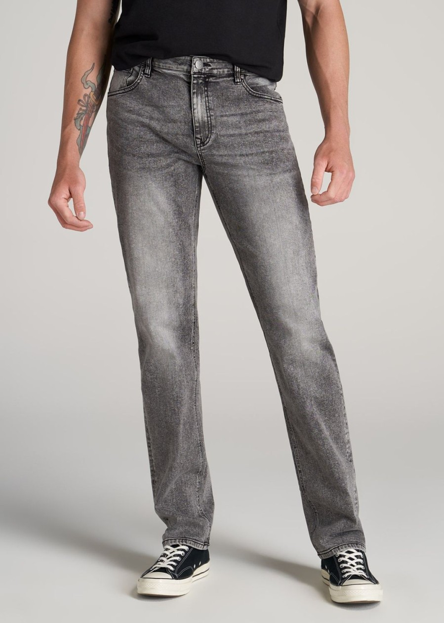 Men American Tall Jeans | J1 Straight Leg Jeans For Tall Men In Washed Faded Black