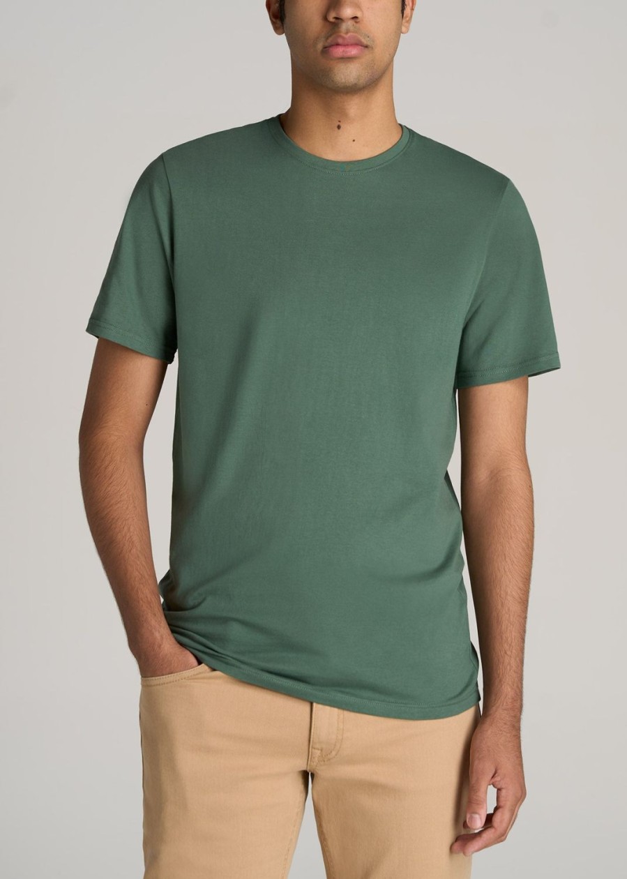 Men American Tall Tees + Tanks | The Everyday Regular-Fit Crewneck Tall Men'S T-Shirt In Forest Green