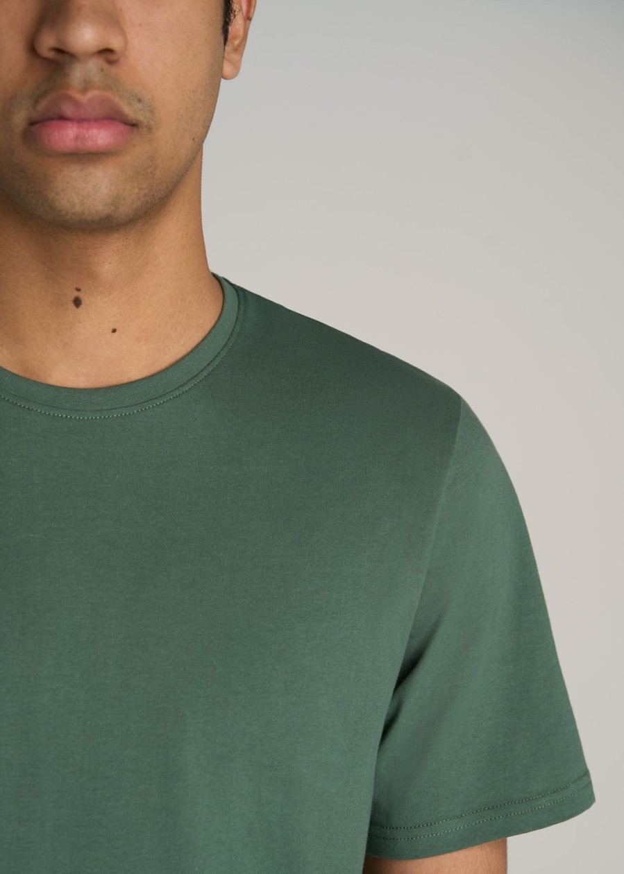 Men American Tall Tees + Tanks | The Everyday Regular-Fit Crewneck Tall Men'S T-Shirt In Forest Green