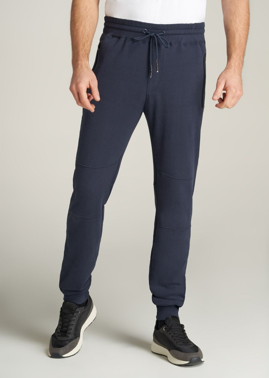 Men American Tall Athletic Pants | Wearever French Terry Men'S Tall Joggers In Navy