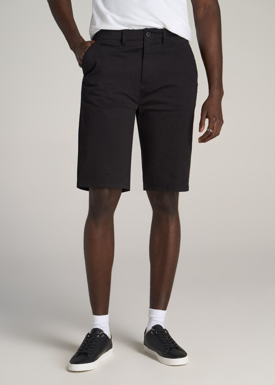 Men American Tall Shorts | Chino Shorts For Tall Men In Black