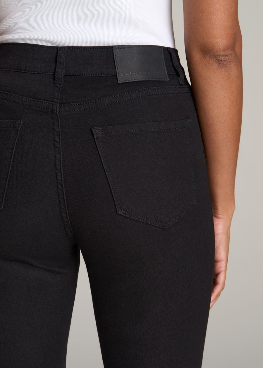 Women American Tall Jeans + Denim | Georgia High Rise Skinny Tall Women'S Jean In Black