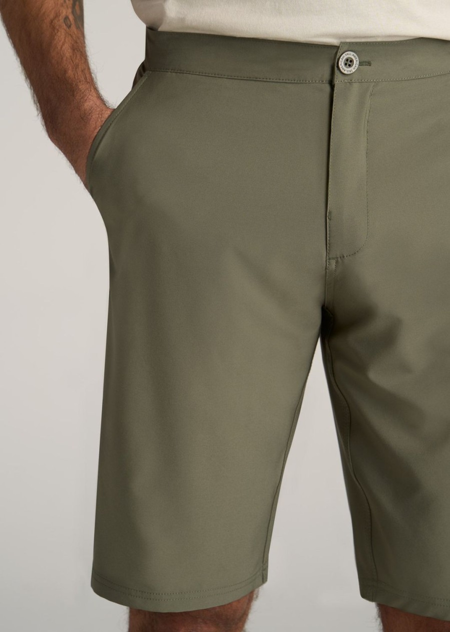 Men American Tall Shorts | Hybrid Shorts For Tall Men In Olive