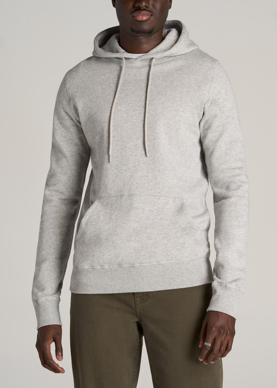 Men American Tall Hoodies + Sweatshirts | Wearever Fleece Pullover Men'S Tall Hoodie In Grey Mix