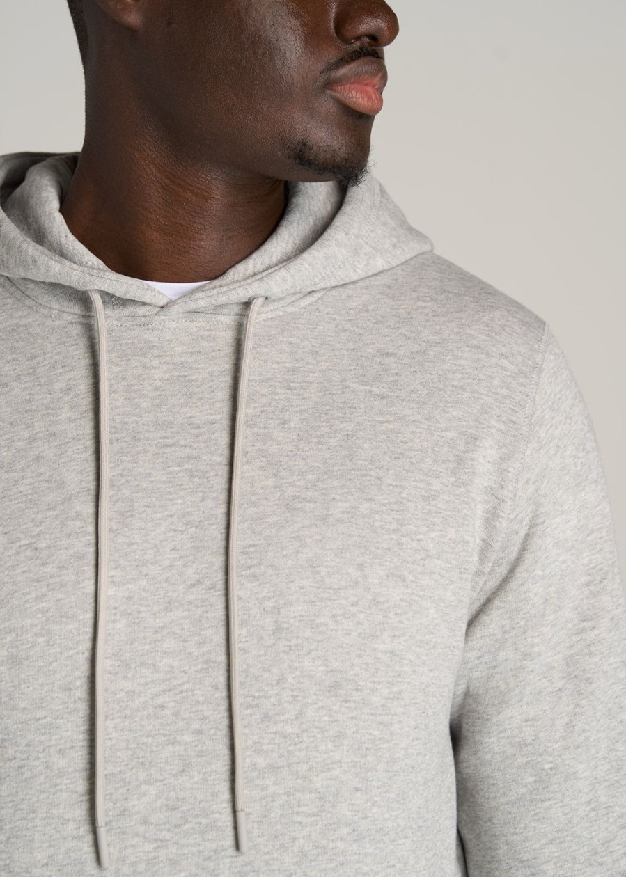 Men American Tall Hoodies + Sweatshirts | Wearever Fleece Pullover Men'S Tall Hoodie In Grey Mix