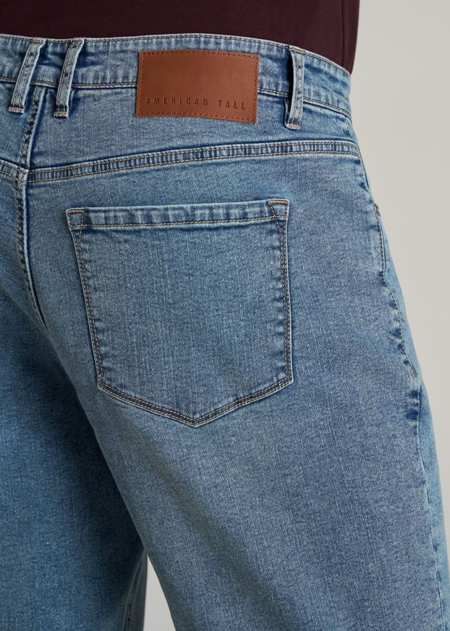 Men American Tall Jeans | Mason Semi-Relaxed Jeans For Tall Men In Vintage Faded Blue