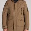 Men American Tall Jackets + Coats | American Tall X Point Zero Tall Men'S Parka In Wheat