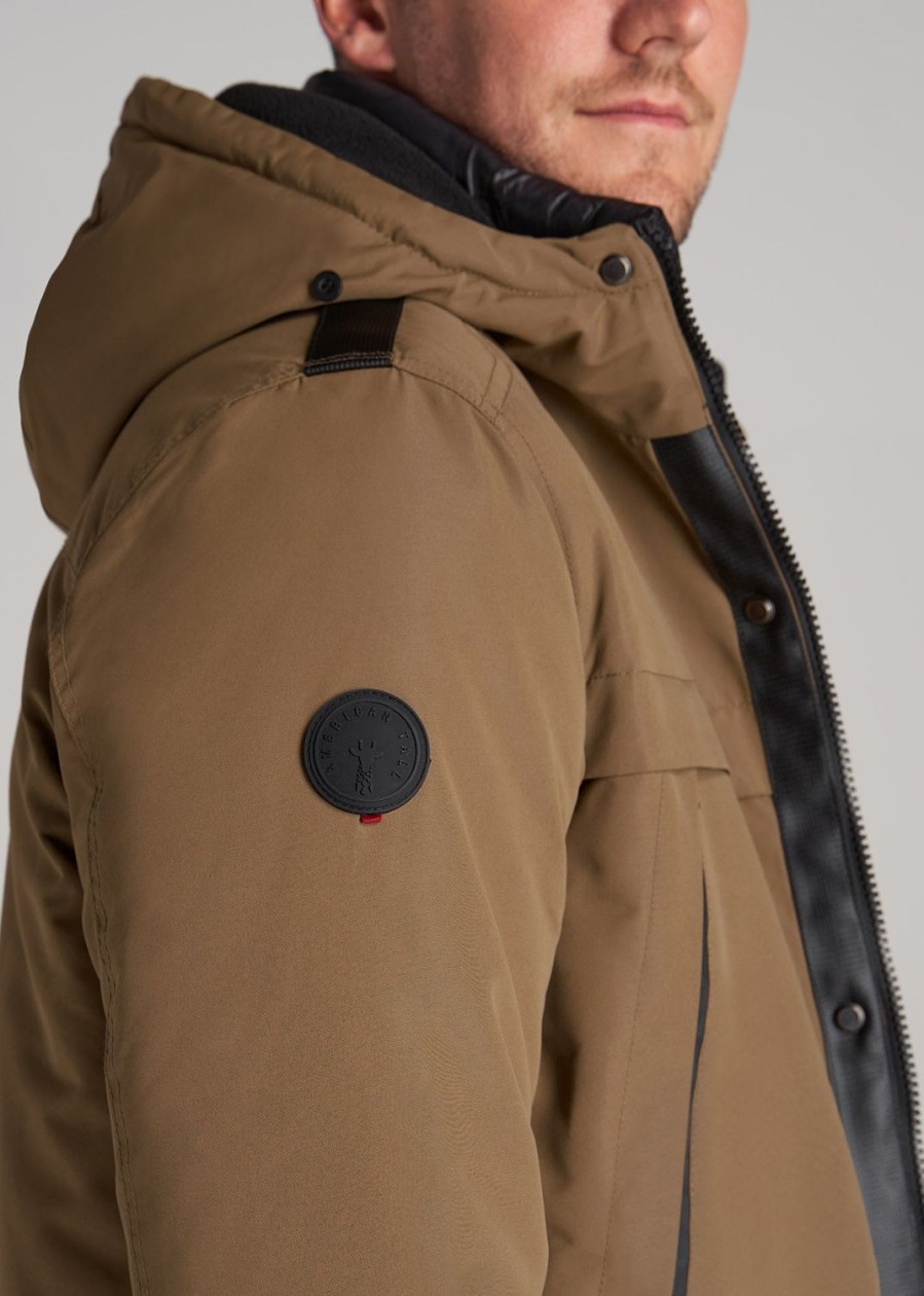 Men American Tall Jackets + Coats | American Tall X Point Zero Tall Men'S Parka In Wheat