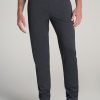 Men American Tall Athletic Pants | A.T. Performance Zip Bottom Pants For Tall Men In Charcoal Mix