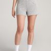 Women American Tall Athletic Pants | Cozy Pj Lounge Shorts For Tall Women In Grey Mix