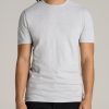 Men American Tall Tees + Tanks | Slub Tee In Tall Men'S Shirts Vapor Grey