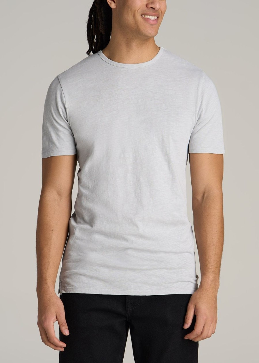 Men American Tall Tees + Tanks | Slub Tee In Tall Men'S Shirts Vapor Grey