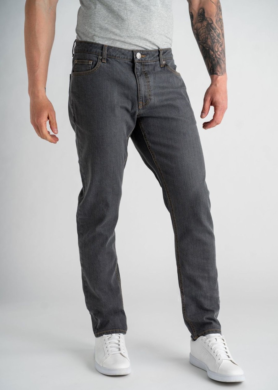 Men American Tall Jeans | Carman Tapered Jeans For Tall Men In Grey Grey Denim