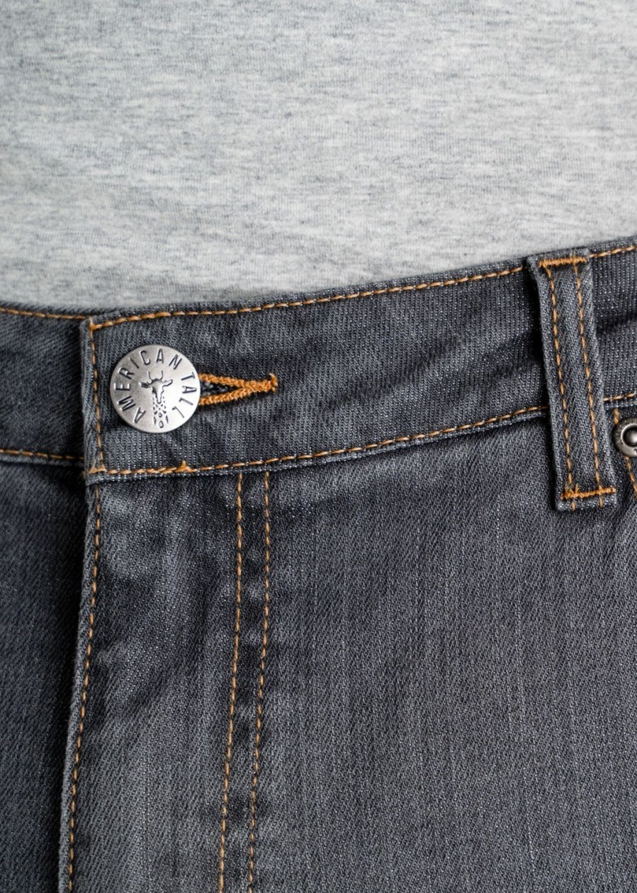 Men American Tall Jeans | Carman Tapered Jeans For Tall Men In Grey Grey Denim